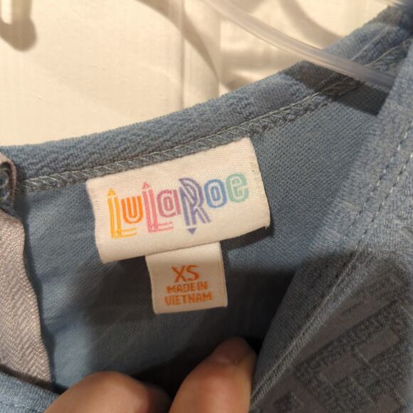 LuLaRoe Dress, Pattern Knit, EUC, XS - Picture 3 of 5